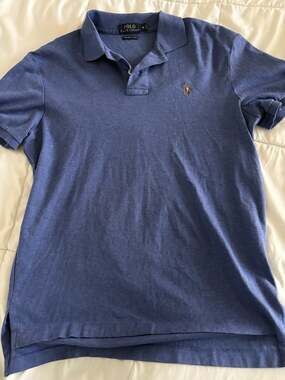 Polo Ralph Lauren Pima Soft Touch Blue Polo Shirt, Men's Size M
